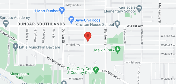 map of 3469 W 43RD AVENUE